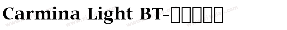 Carmina Light BT字体转换